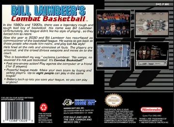 Bill Laimbeer's Combat Basketball (USA) box cover back